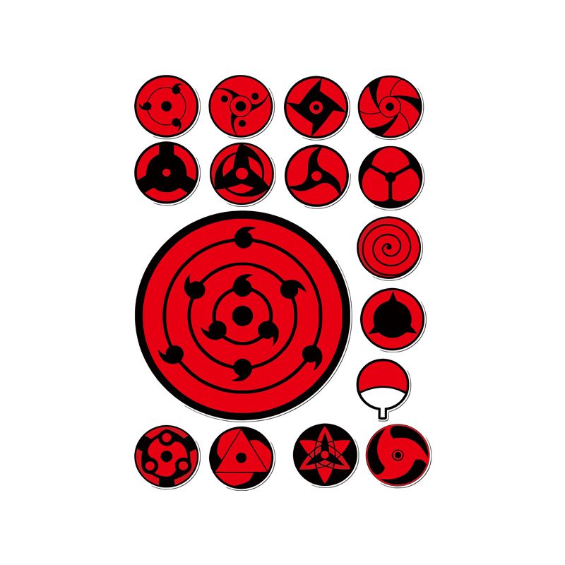 Laptop Accessories To Gift - Set Stiker Mata Sharingan, Stiker Vinyl
