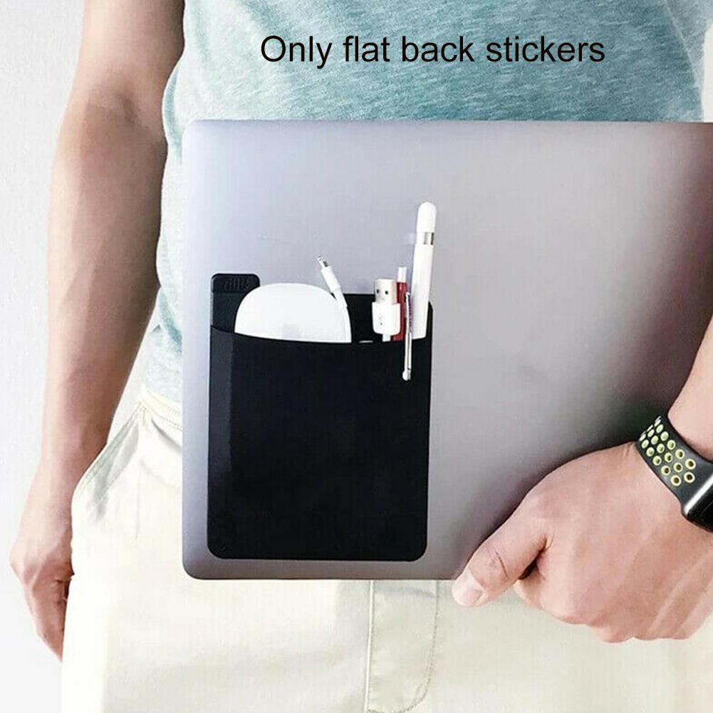 Laptop Accessories Pouch - Tas Penyimpanan Belakang Laptop Berperekat untuk