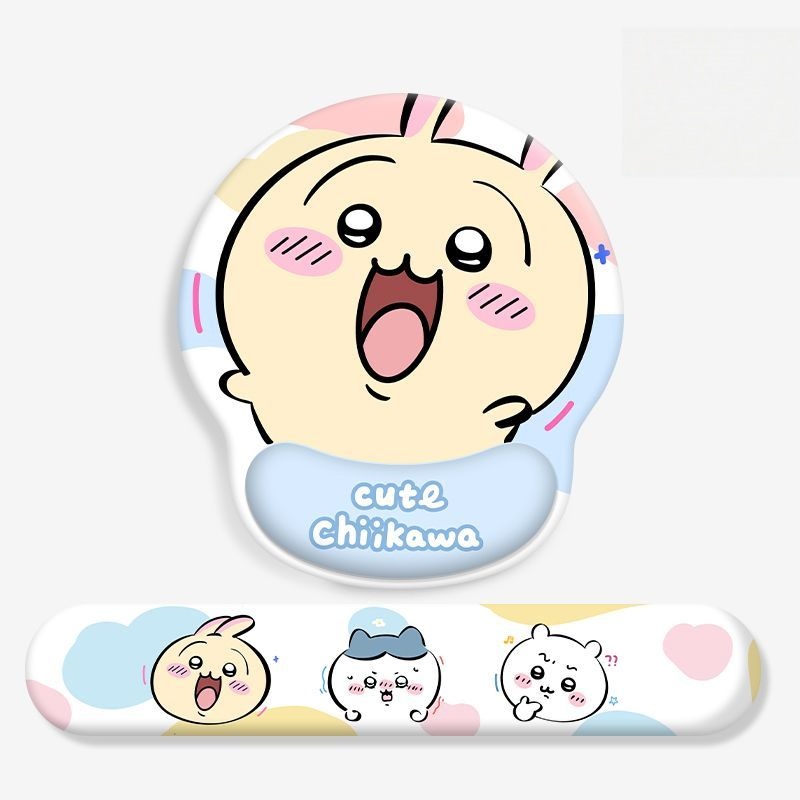 Laptop Accessories For Wrist Support - Chiikawa, Hachiware, Usagi Alas Mouse Penyangga