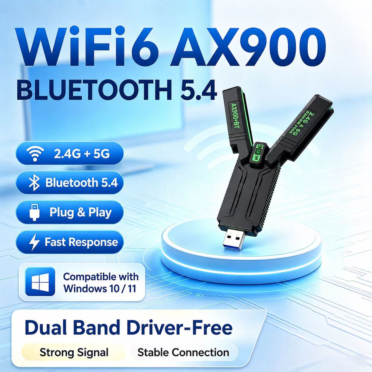 Laptop Electronics Accessories - Adaptor Nirkabel USB Gigabit Dual Band,