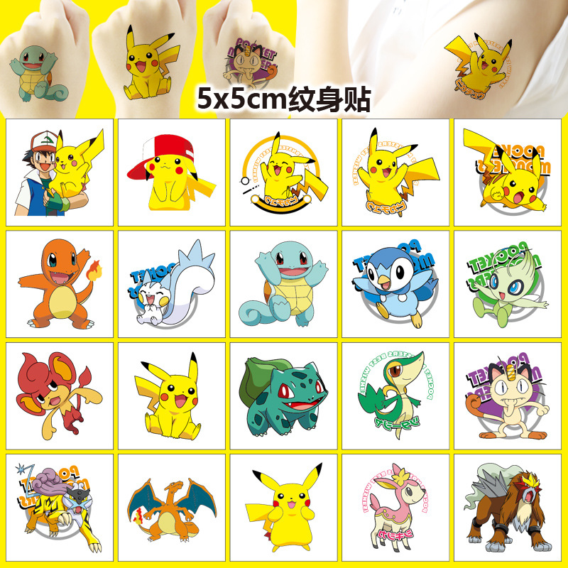 Good Laptop Accessories - 5*5Cm 20 Buah Stiker Tato Pokemon