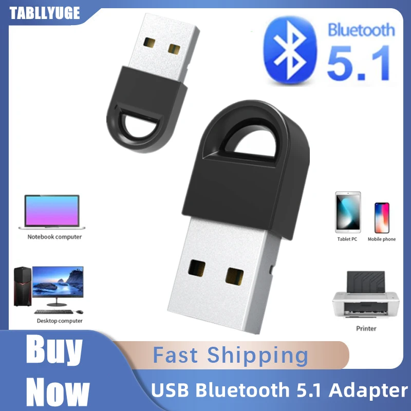 Mini Wireless Mouse - Adaptor USB Bluetooth 5.1 Adaptor Dongle