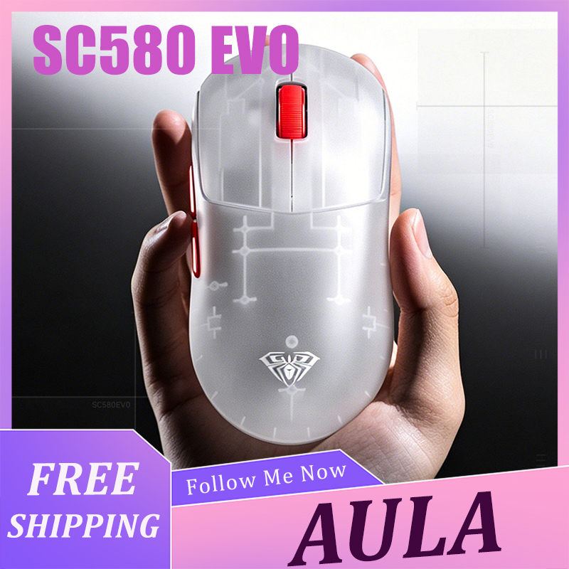 Laptop Accessories Computer - AULA SC580 EVO Mouse Ringan Nirkabel