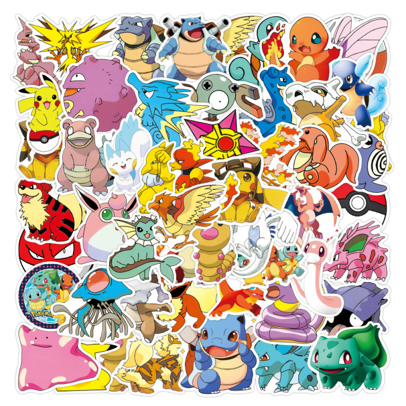 Laptop Accessories To Gift - 49pcs Stiker Kartun Anime Kawaii Dekoratif