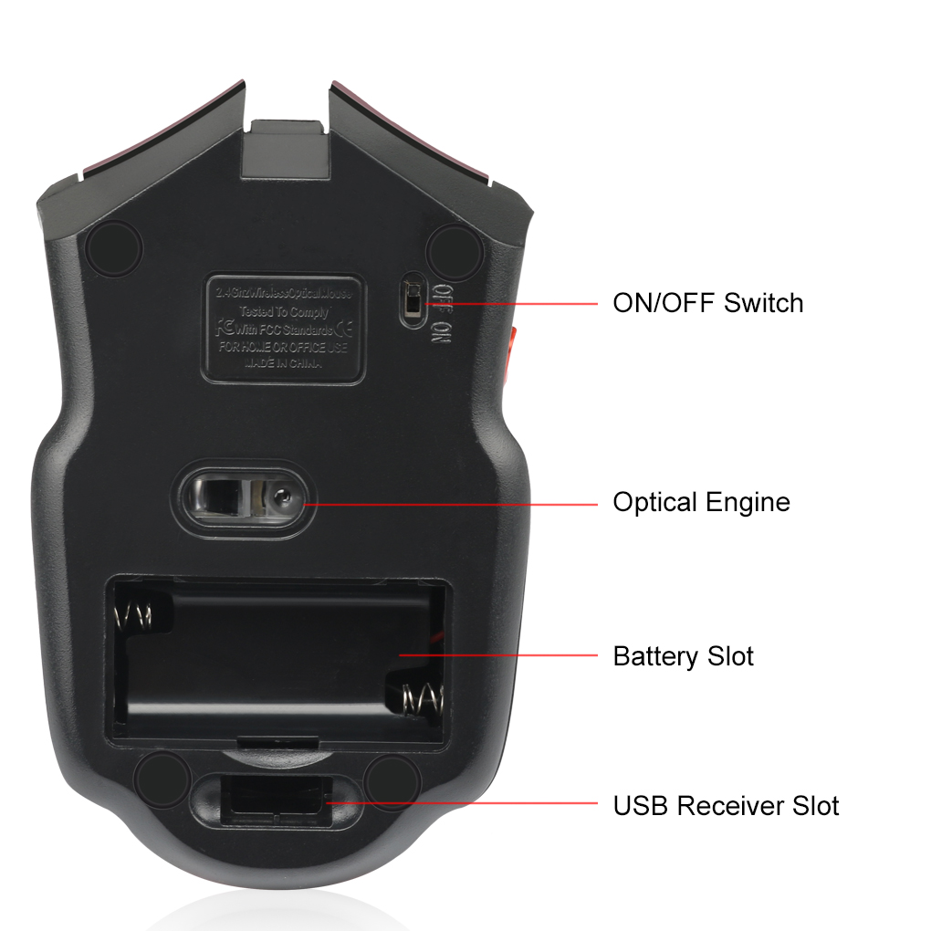 Mouse optik 2.4 DPI, tetikus n - Laptop Electronics Accessories ulasan dan harga