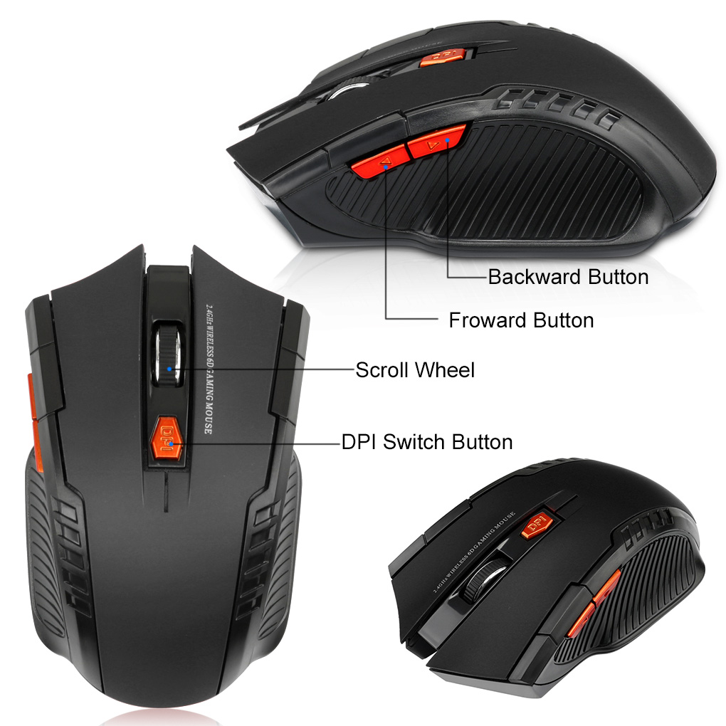 Mouse optik 2.4 DPI, tetikus n - Laptop Electronics Accessories ulasan dan harga