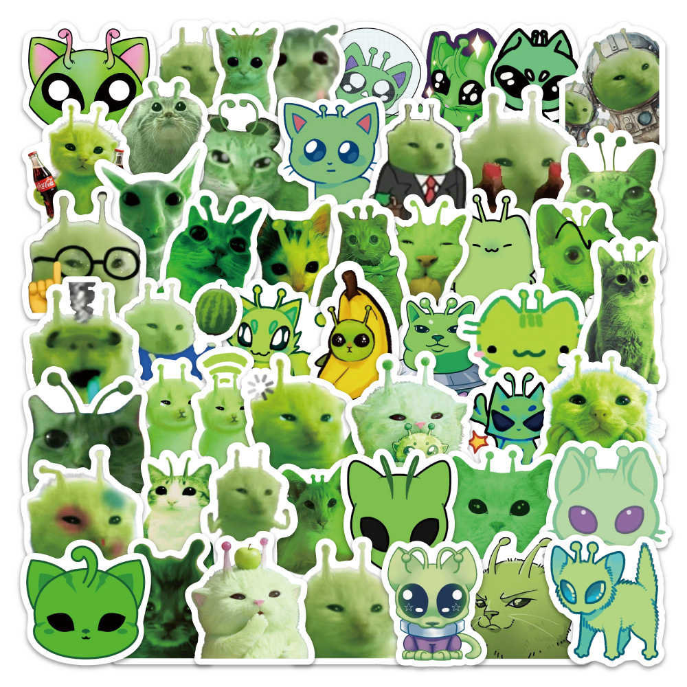 100pcs Stiker Emoji Kucing Ali - Laptop Accessories To Gift ulasan dan harga