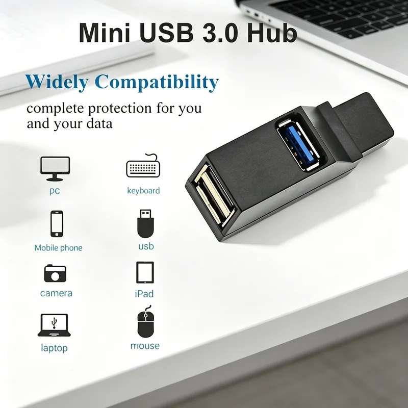 USB 3.0 2.0 Hub Splitter 3 Por - Laptop Accessories Macbook ulasan dan harga