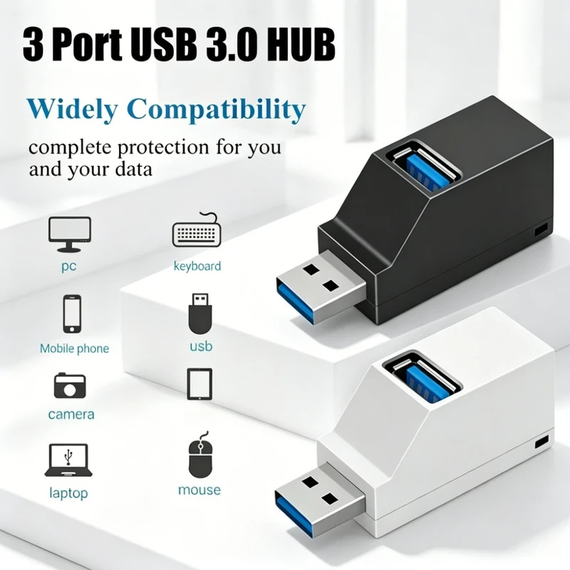 USB 3.0 2.0 Hub Splitter 3 Por - Laptop Accessories Macbook ulasan dan harga