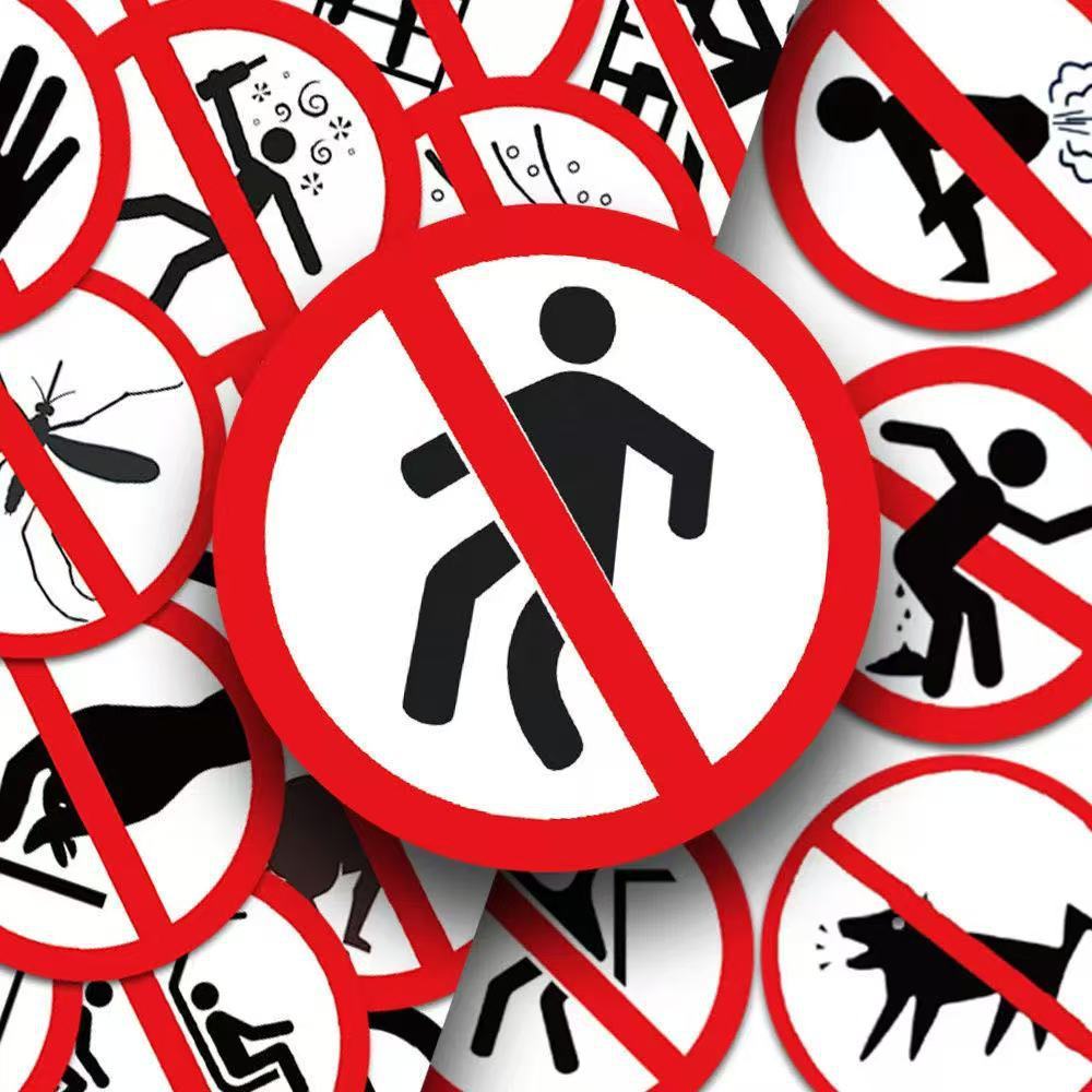 Stiker Simbol Larangan Lucu St - Laptop Electronics Accessories ulasan dan harga