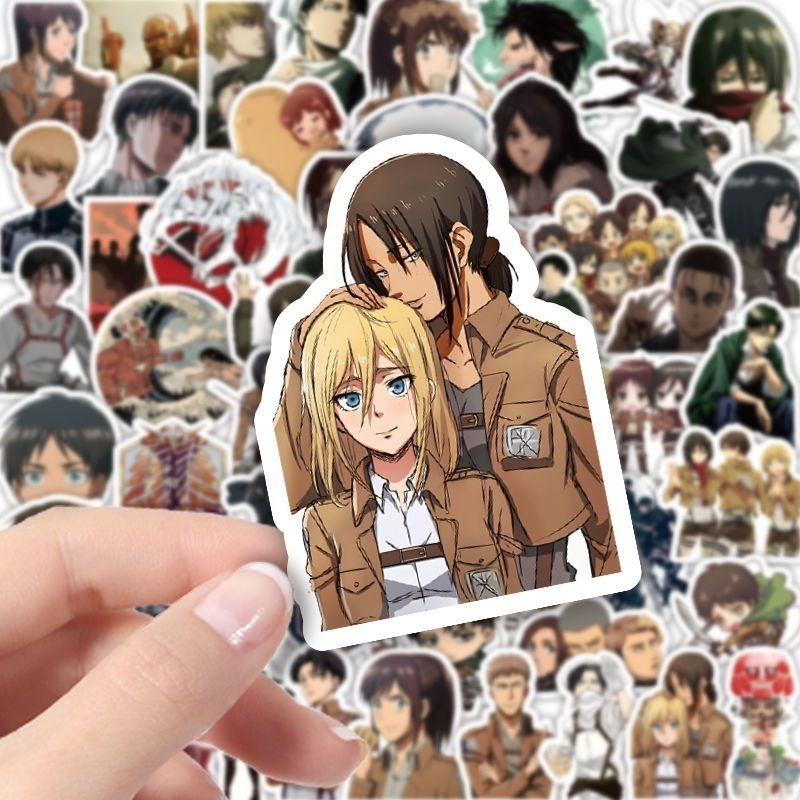 60 Buah Stiker Anime Attack On - Good Laptop Accessories ulasan dan harga