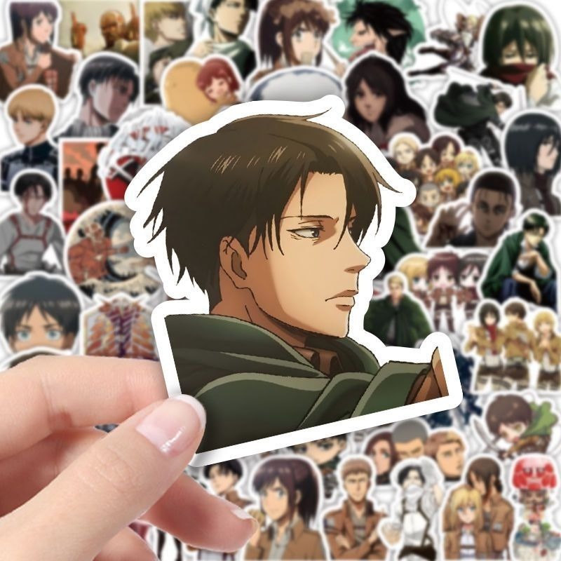 60 Buah Stiker Anime Attack On - Good Laptop Accessories ulasan dan harga