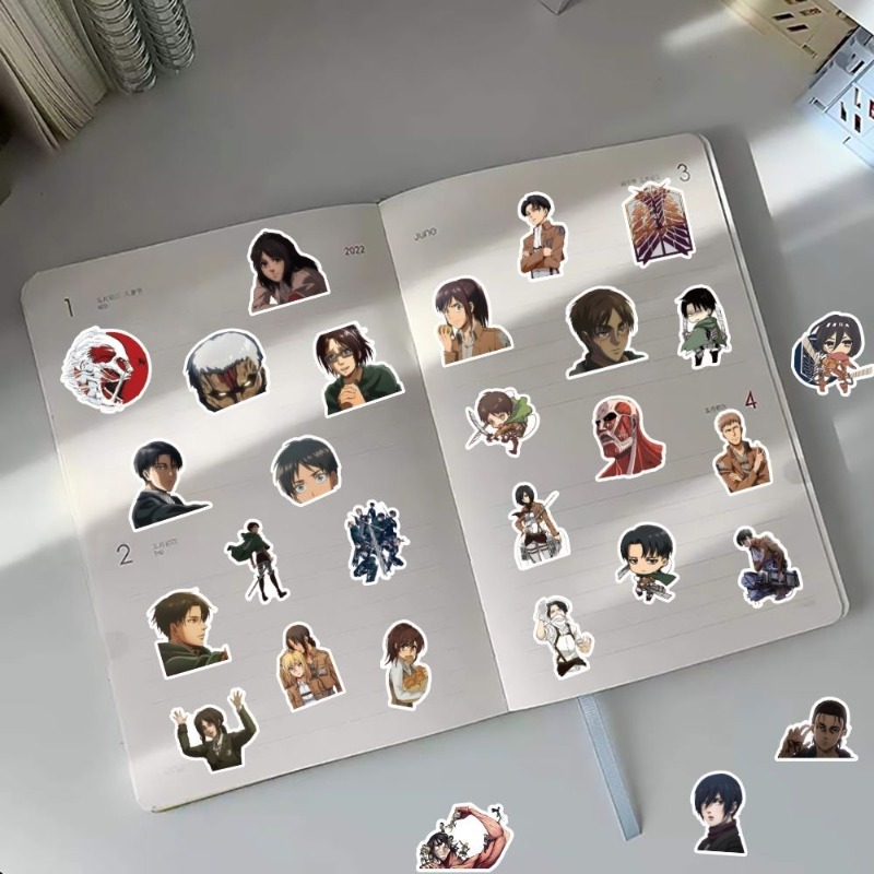 60 Buah Stiker Anime Attack On - Good Laptop Accessories ulasan dan harga
