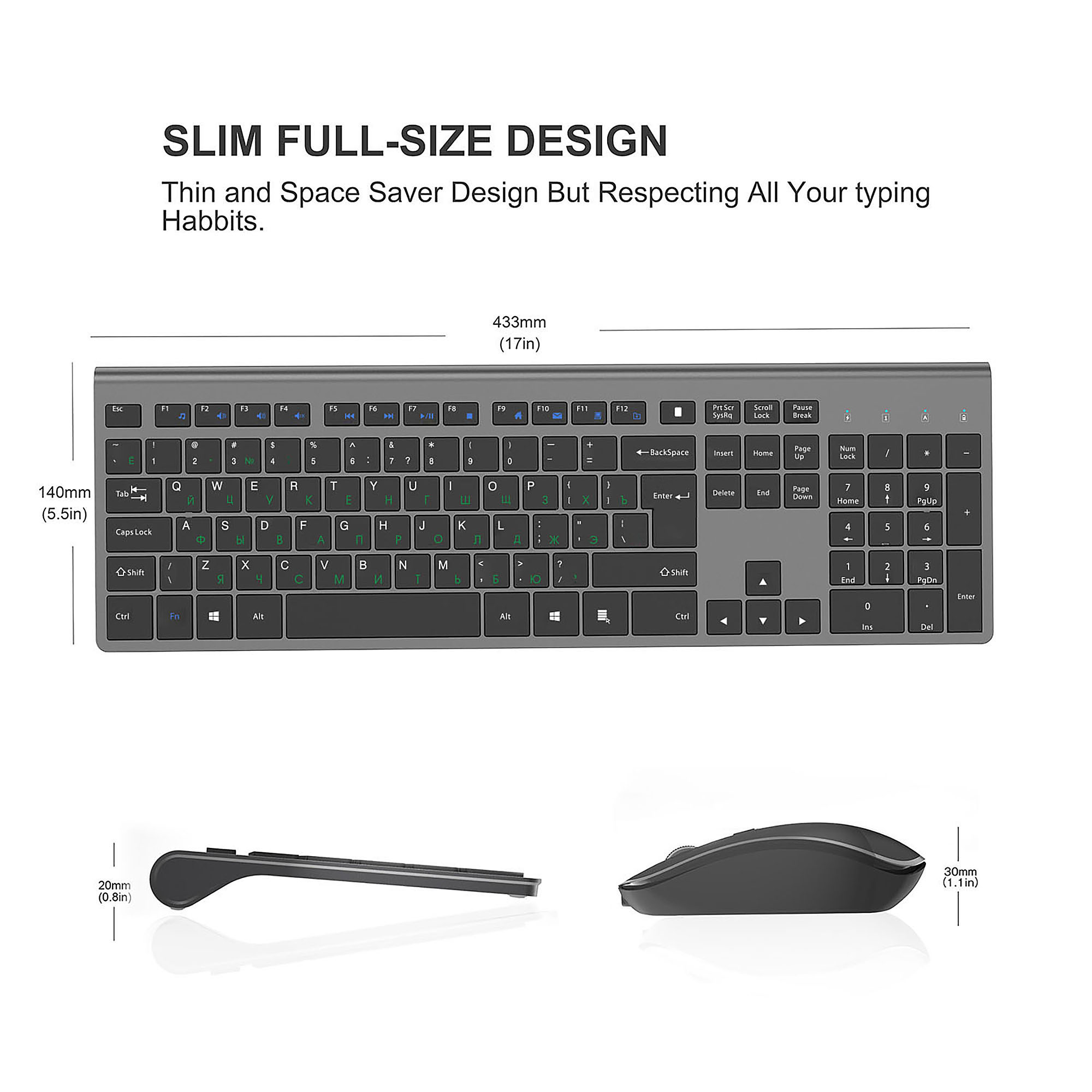 Set Keyboard dan Mouse Nirkabe - Mini Wireless Mouse ulasan dan harga