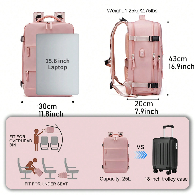 Ransel Perjalanan Anti Maling  - Laptop Backpack Anti Theft ulasan dan harga