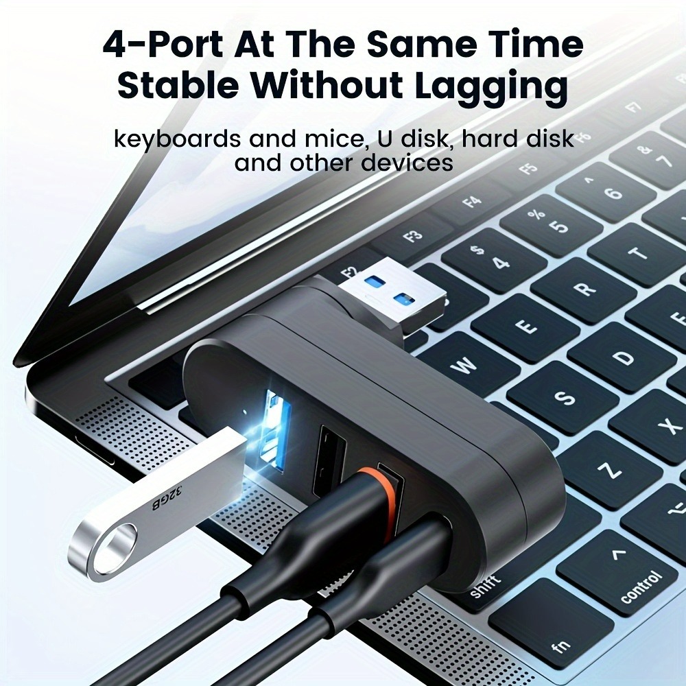 Mini Splitter 4 Port USB Hub 3 - Laptop Accessories Macbook ulasan dan harga
